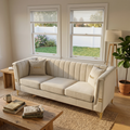 FX-P82B-BE Velvet 3-Seater Sofa