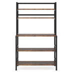 5 Tier Kitchen Bakers Rack With Hutch Microwave Stand