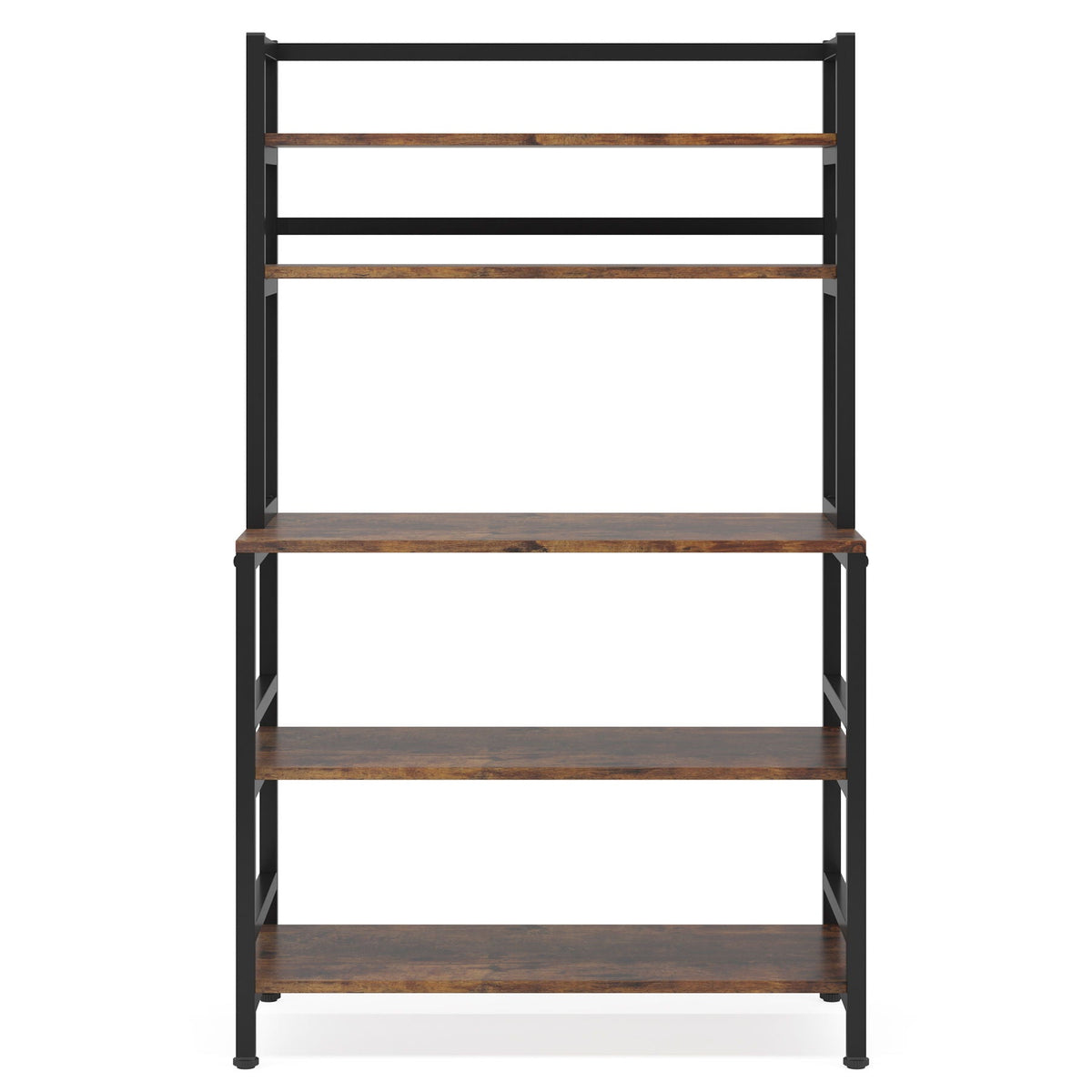 5 Tier Kitchen Bakers Rack With Hutch Microwave Stand