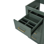 Retro Style Bathroom Vanity with Soft Closing Doors - Multiple Colors