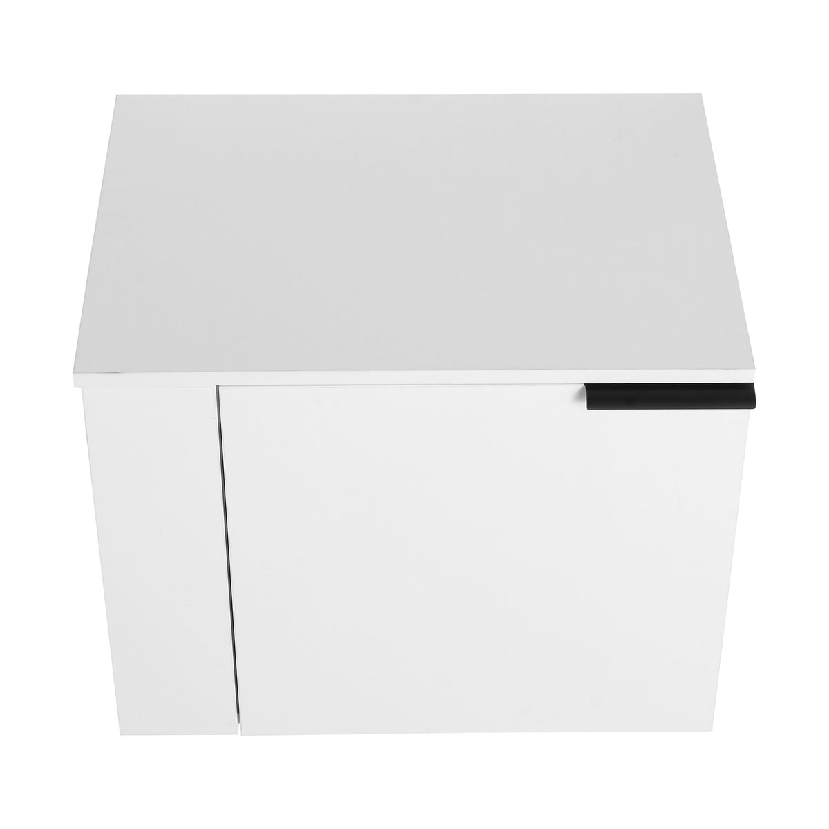 Modern Bathroom Vanity with Side Storage - Light Brown or White