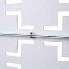 Black Metal Room Divider Privacy Screen with Rust-Resistant Finish