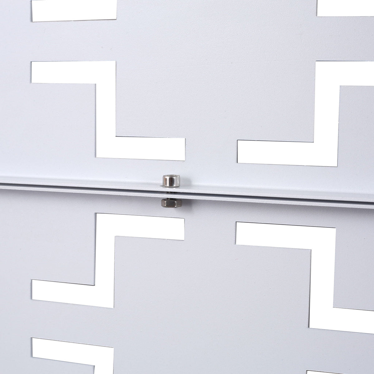 Black Metal Room Divider Privacy Screen with Rust-Resistant Finish