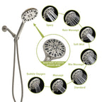 Multi Function Adjustable Hand Shower with 7 Spray Settings - Brushed Nickel