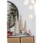 Fringes Embellished Cone with Wooden Base - Accessories