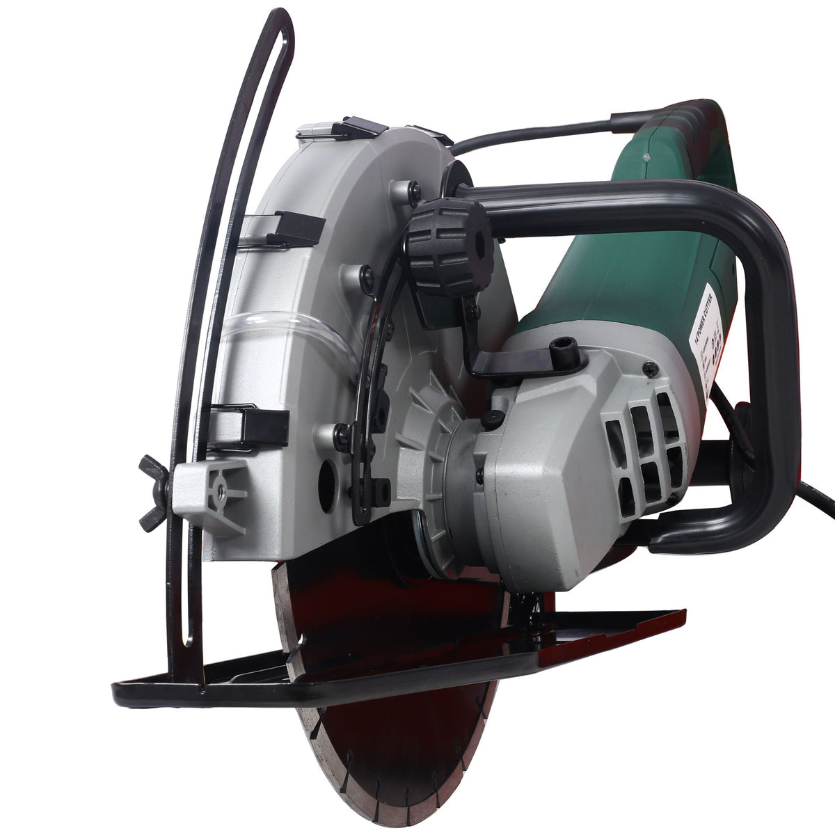 Portable Electric Circular Concrete Saw with 14" Wet/Dry Diamond Blade - Green