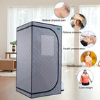 Portable Grey Steam Sauna Tent with Remote Control and Chair