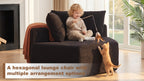 54-inch Modern-style Hexagonal Single Lounge Chair