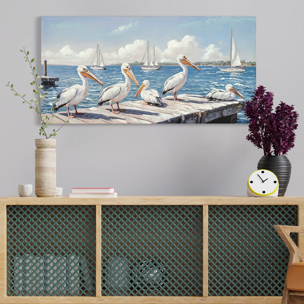 Beach Wall Art Large Ocean Seagull Canvas Pictures For Living Room