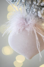 Pink Glass Christmas Ball Ornaments (Set of 6)