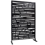 Metal Privacy Screen Room Divider with Durable Construction - Black, White, Dark Brown