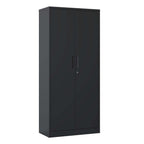 Steel Garage Storage Cabinet with Adjustable Shelves and Lock – Black or White