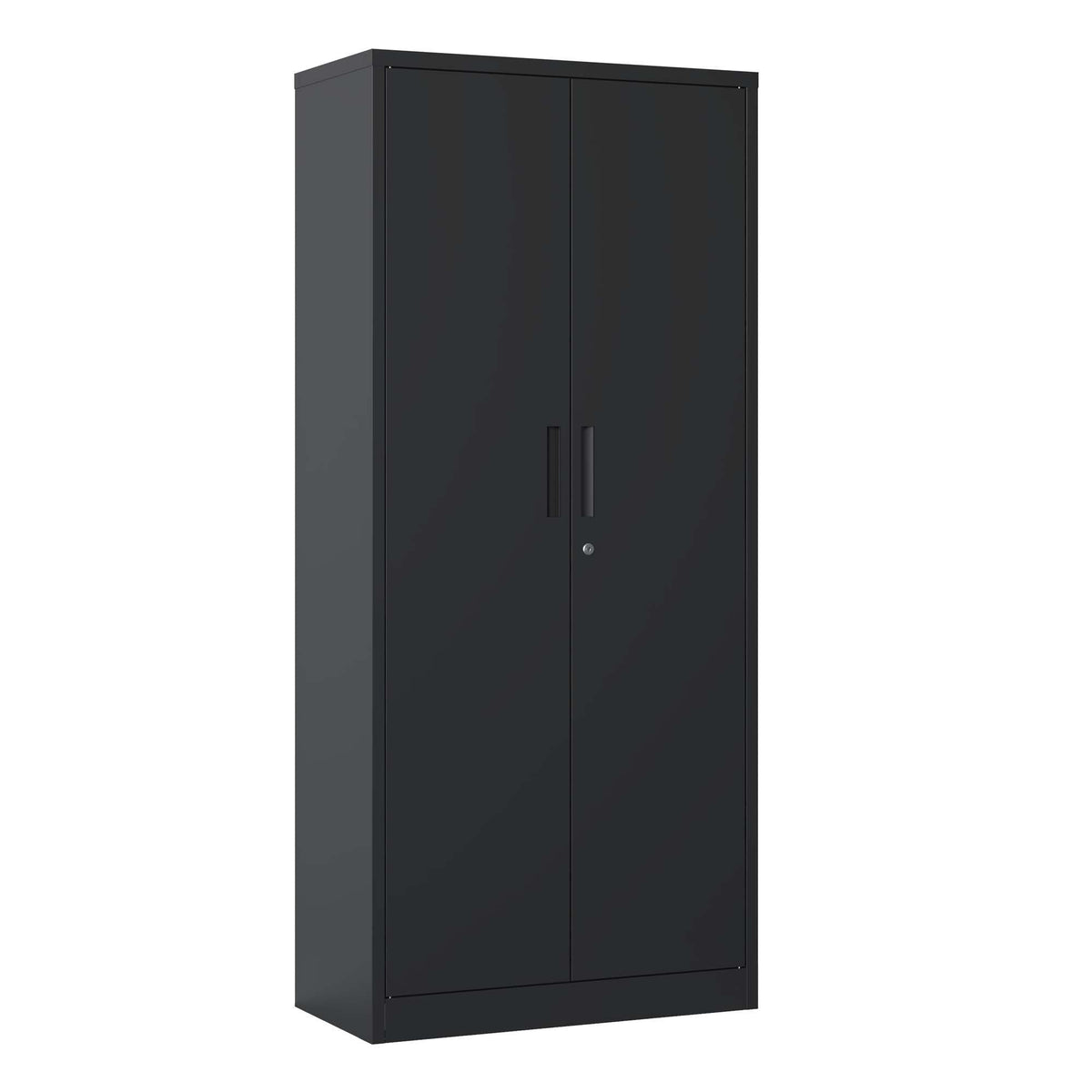 Steel Garage Storage Cabinet with Adjustable Shelves and Lock – Black or White