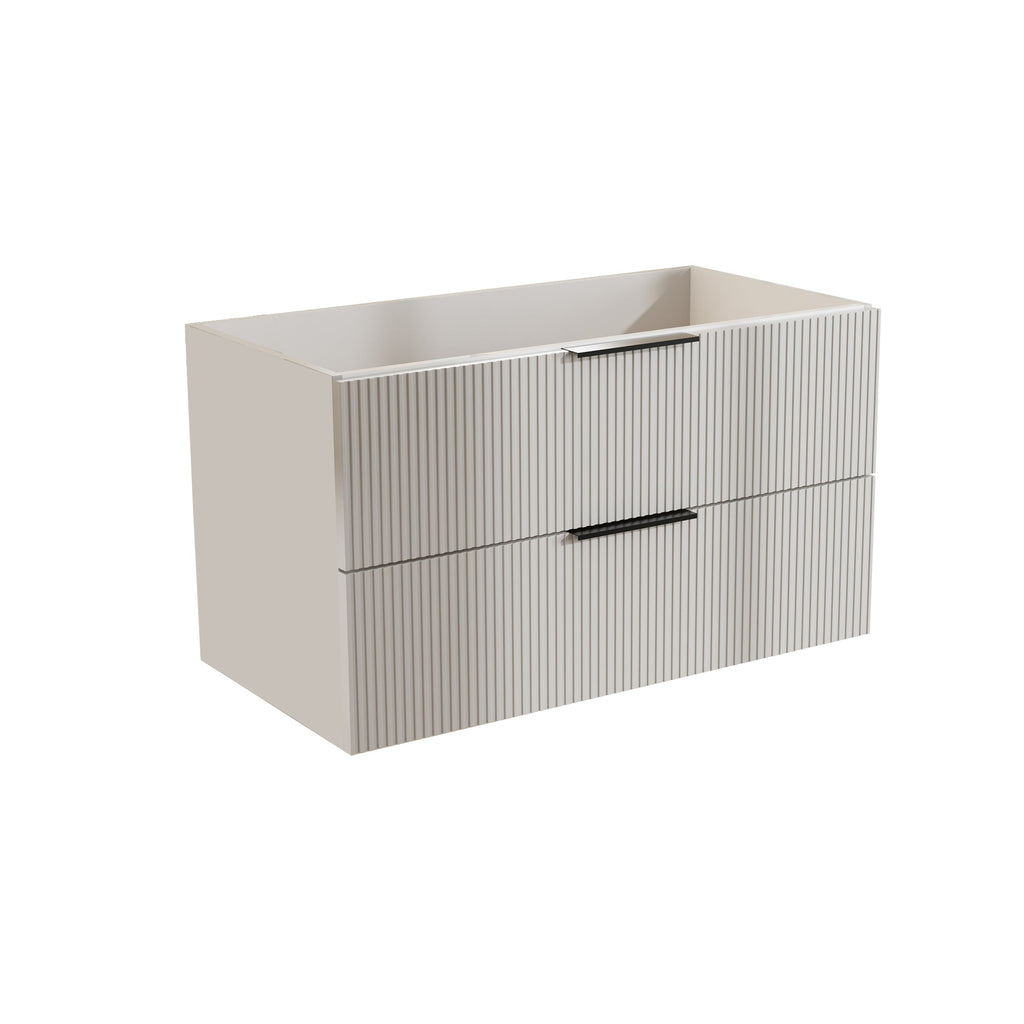 36 Inch Floating Bathroom Vanity with Storage Drawers - Antique Gray