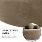 Round Sofa Bed with Memory Foam Sectional Couch
