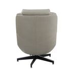 Top Grain Leather Swivel Accent Chair with Ergonomic Design - Twilight