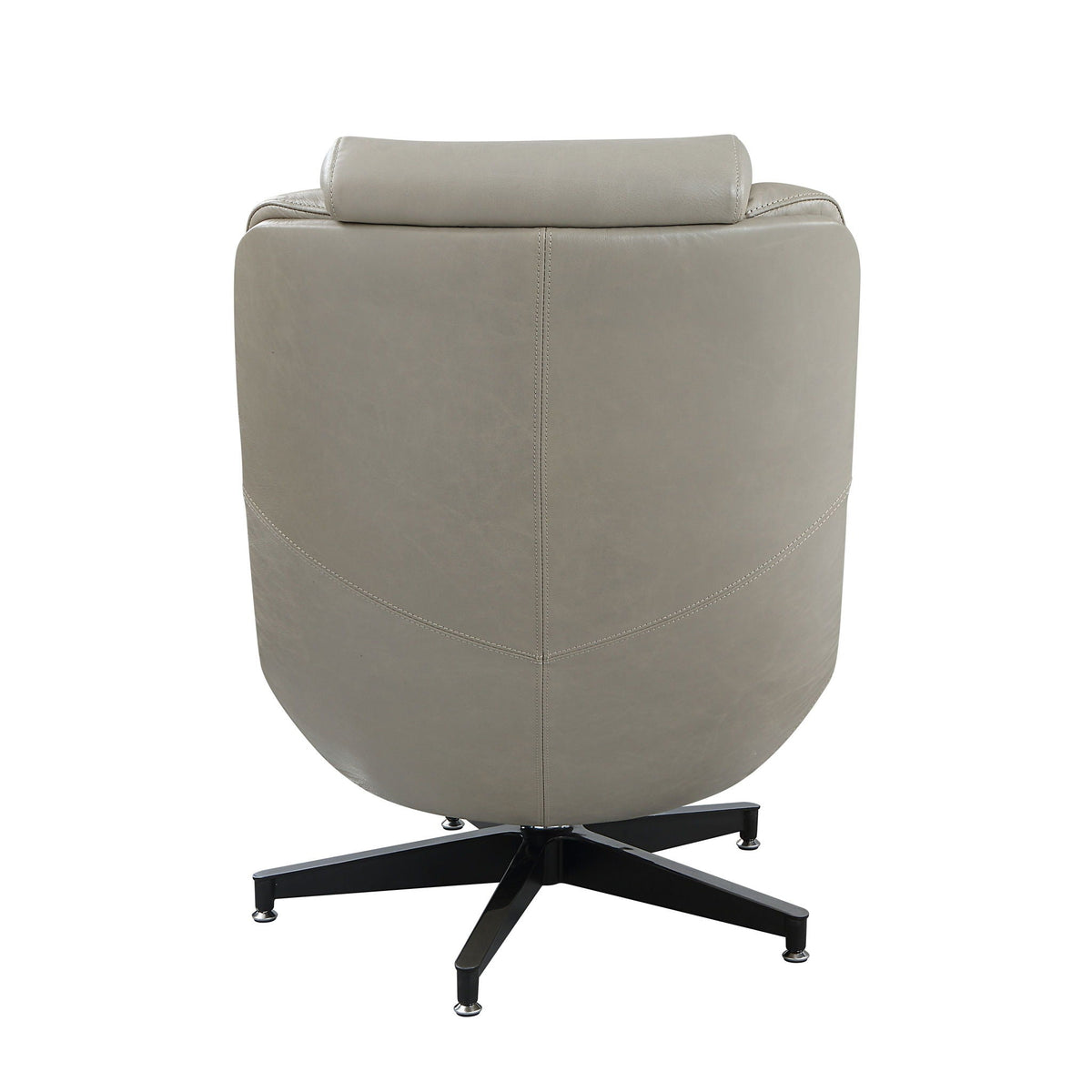 Top Grain Leather Swivel Accent Chair with Ergonomic Design - Twilight