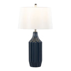 Contemporary Table Lamp with Ceramic Base - Blue