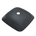 Square Vessel Sink for Bathroom with Pop Up Drain - Gray