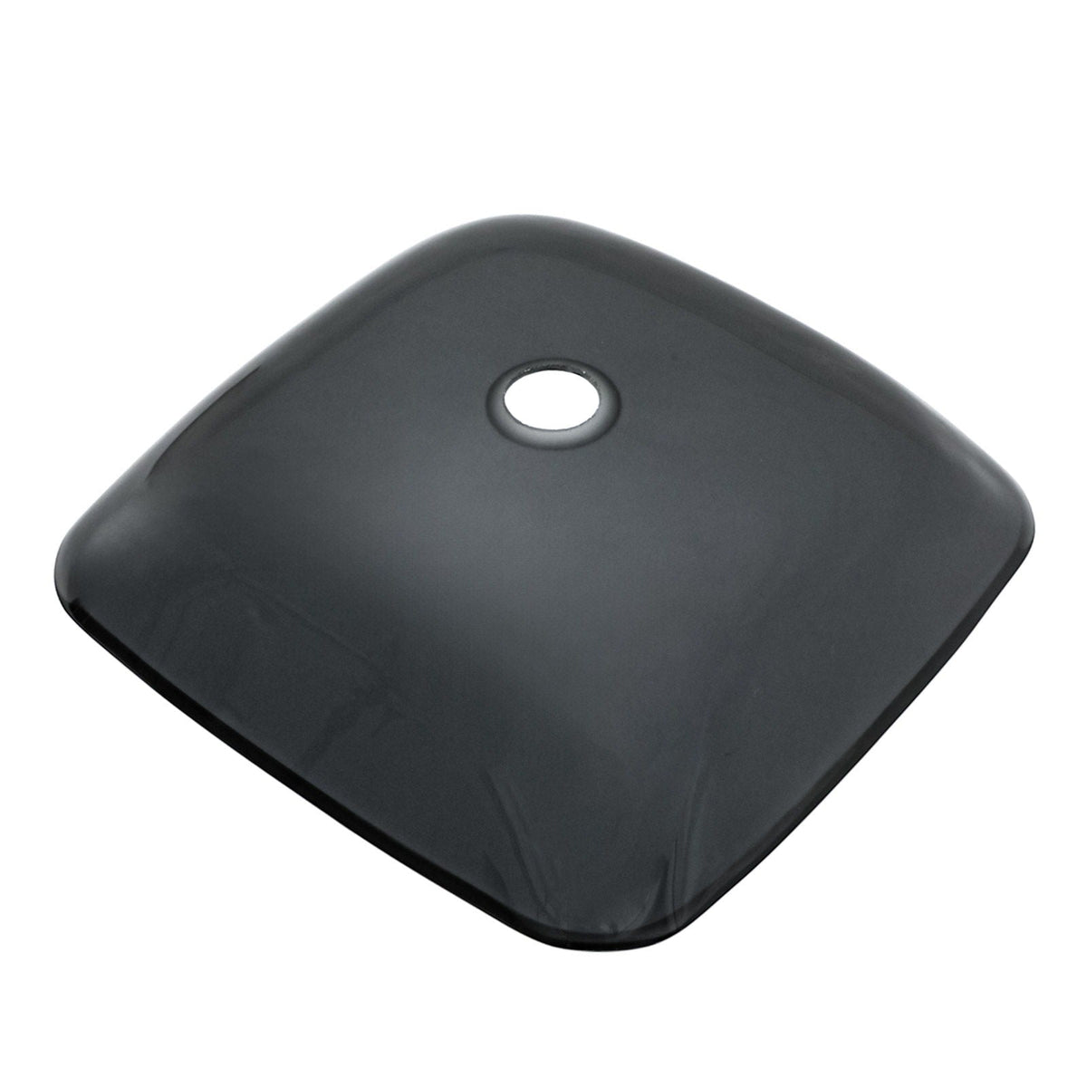 Square Vessel Sink for Bathroom with Pop Up Drain - Gray