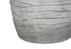 Modern Resin Table Lamp with Linen Shade - Gray / Cream