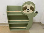 Sloth Kids Bookshelf with Front-Facing Book Display - Multi-Color MDF
