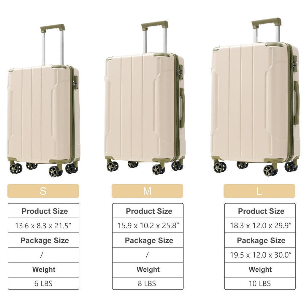 Expandable Hard Shell Luggage Set with TSA Lock - Modern Finish