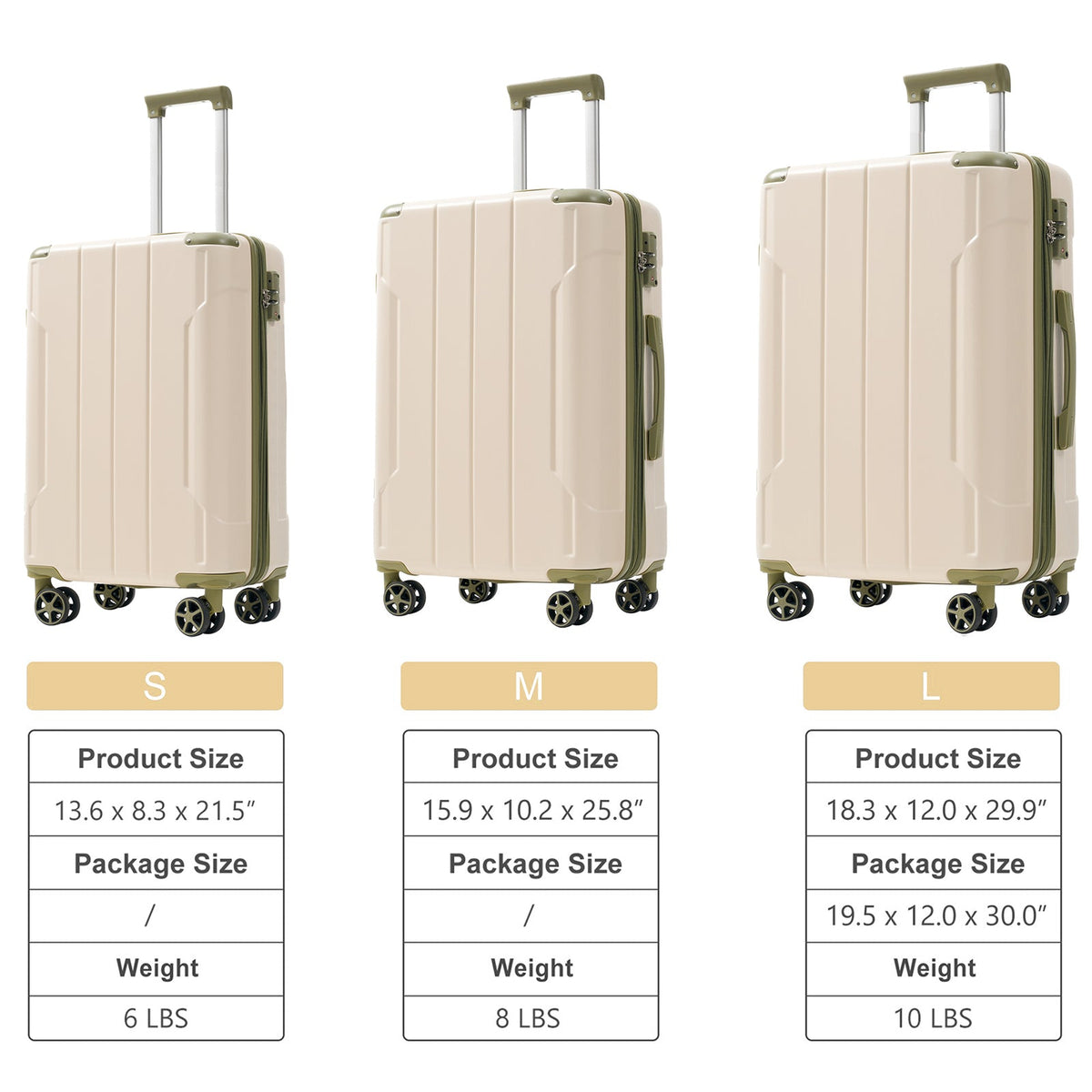 Expandable Hard Shell Luggage Set with TSA Lock - Modern Finish