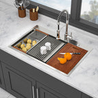 Gray Double Bowl Kitchen Sink with Durable Stainless Steel - Dual Mount