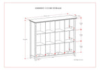 Amherst Cube Storage Bookcase with Large Cubbies - Dark Brown, Dark Gray, or White