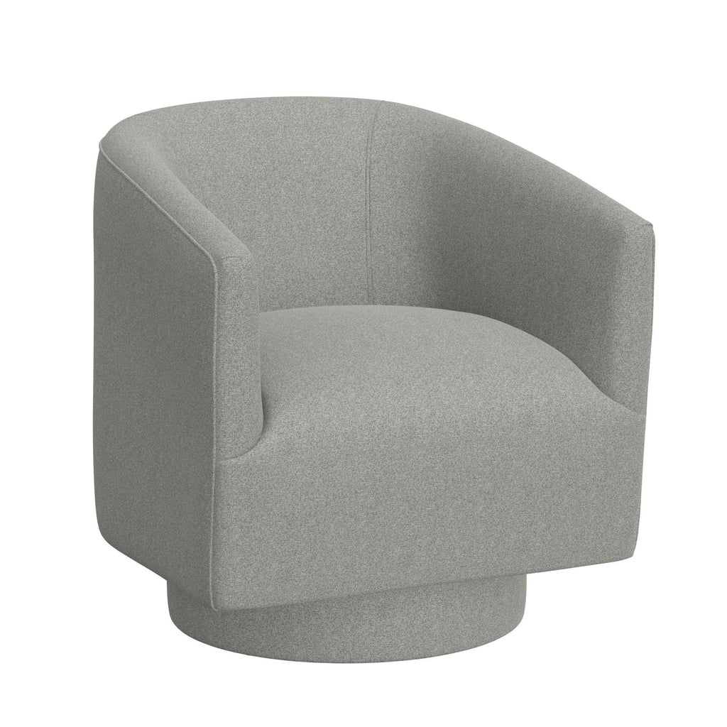 Fabric Swivel Accent Chair with Compact Design - Light Blue, Dark Green, White, Gray, Blue