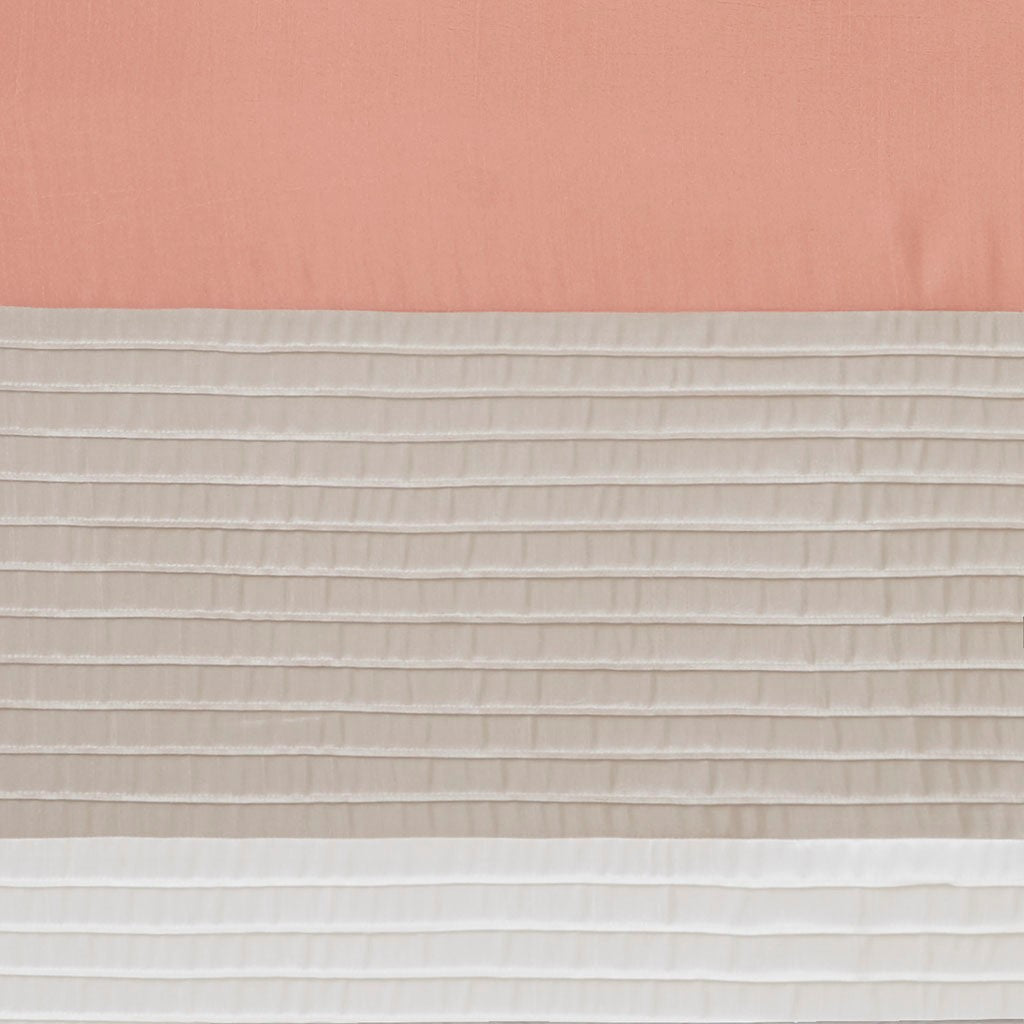 Polyoni Pintuck Curtain Panel with Pintuck Detailing - Warm Color Block