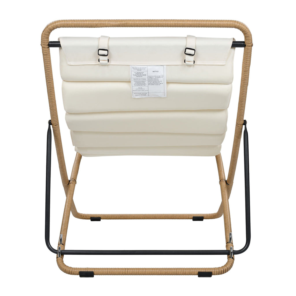 Outdoor Folding Chair Set with Adjustable Backrest – Black or Yellow
