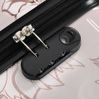 PC+ABS Hardside Luggage Set with Digital Lock - Pink Flower Print