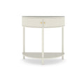 Demi Lune Console Table with 2 Storage Drawers - White, Dark Gray, Dark Brown