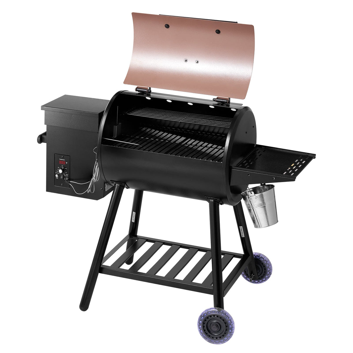 Wood Pellet Grill Smoker with Digital Controls - 456 Sq.In Cook Area
