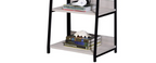 Natural & Black Ladder Bookshelf with 5 Fixed Shelves - 24" Wide