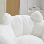 Cat Shaped Bean Bag Sofa with Long Tail - Faux Fur