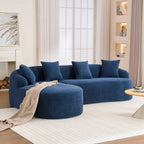 Combined Sofa with 4 Pillows