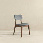 Solid Back Side Chair Set with Mid-Century Modern Design - Multiple Colors