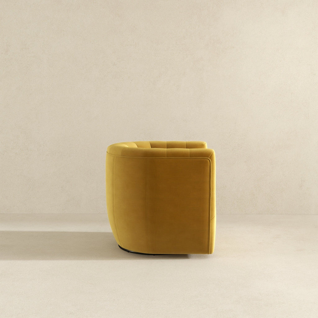 Ergonomic Design Swivel Chair with Tufted Accent - Multiple Colors