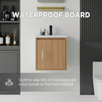20 Inch Floating Bathroom Vanity with Soft-Close Door and Ceramic Sink - Multiple Colors