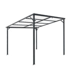 10' x 10' Outdoor Hardtop Pergola Gazebo with Galvanized Steel - Gray