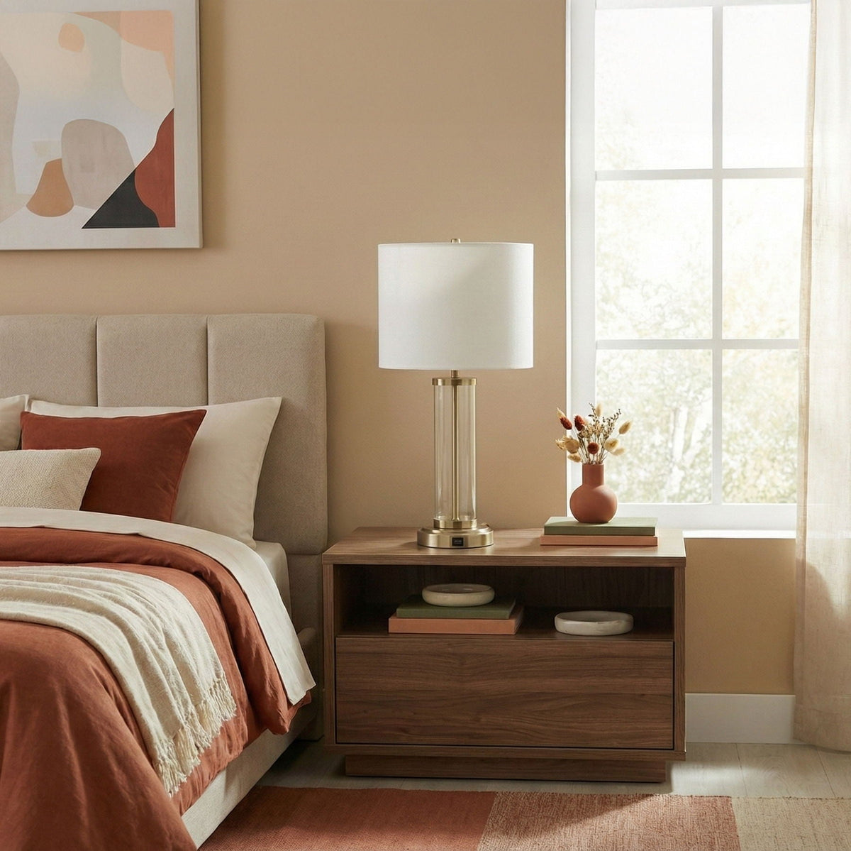 Luna Table Lamp With On/Off Switch