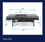 Adjustable Sleep To Stand Bed with Lift Assist and Memory Foam Mattress - Dark Gray