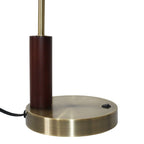 Gold Desk Lamp with Glass Globe Shade - Villa