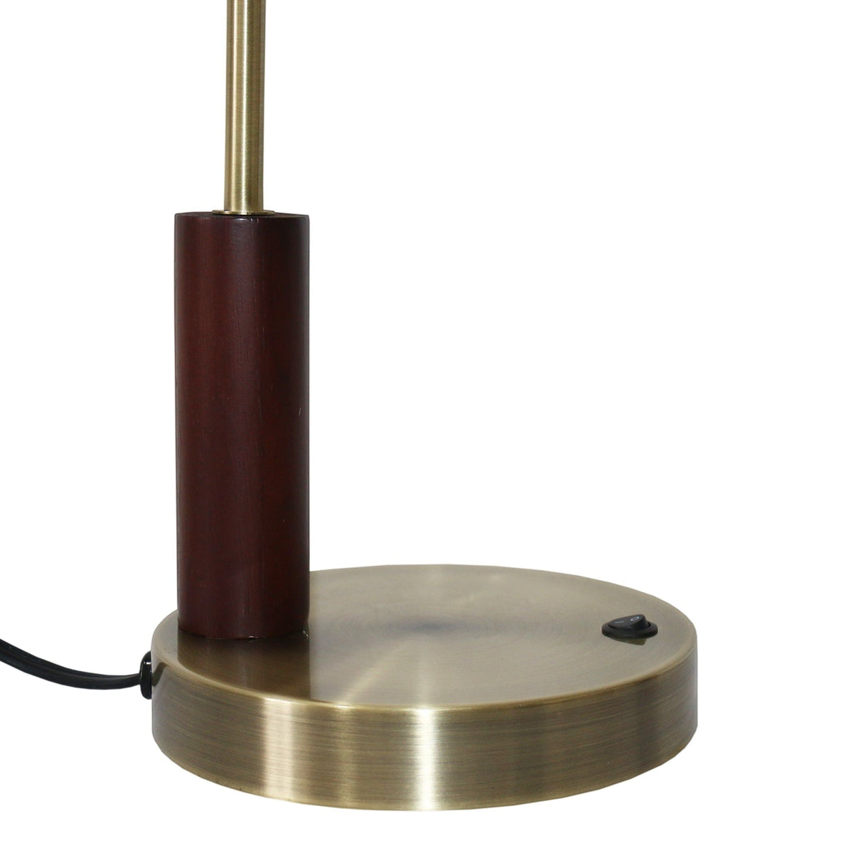 Gold Desk Lamp with Glass Globe Shade - Villa