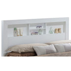 Transitional Storage Bed with Headboard Shelving - Multiple Colors