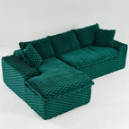Convertible Modular Sectional Sofa with Twin Seat and Chaise - Multiple Colors