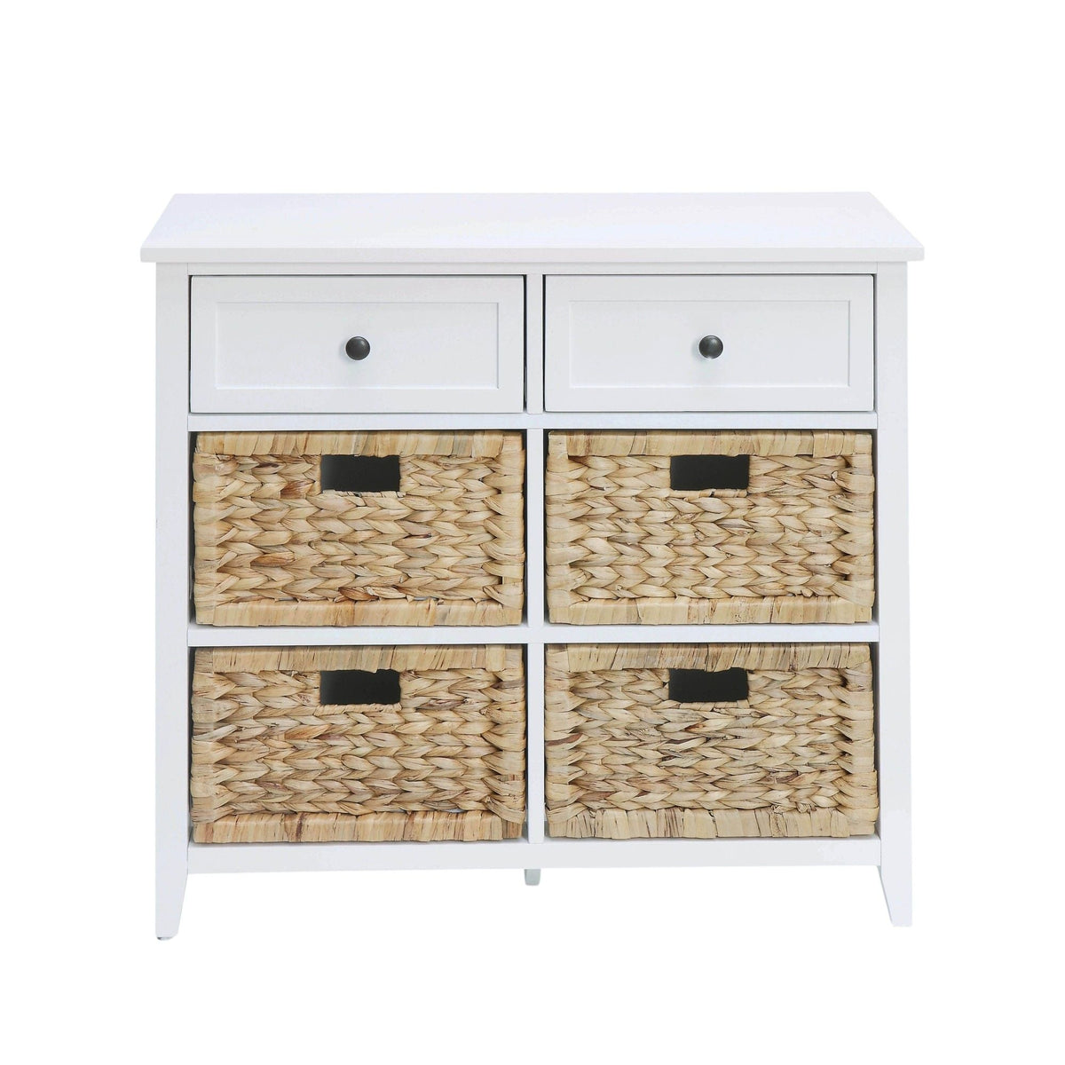 Console Cabinet with Six Storage Drawers - Light Blue or White